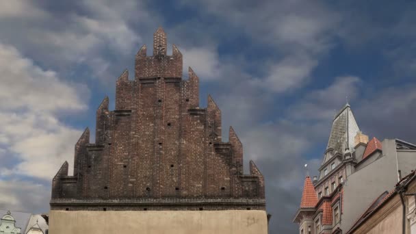 Synagogue in Jewish Quarter of Prague (day) , Czech Republic — Stock Video