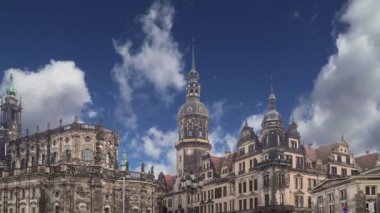 hofkirche veya kutsal üçlü - dresden, sachsen, Almanya Barok kilise katedral 