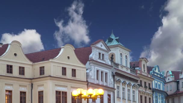 Old town houses  in Prague, Czech Republic — Stock Video