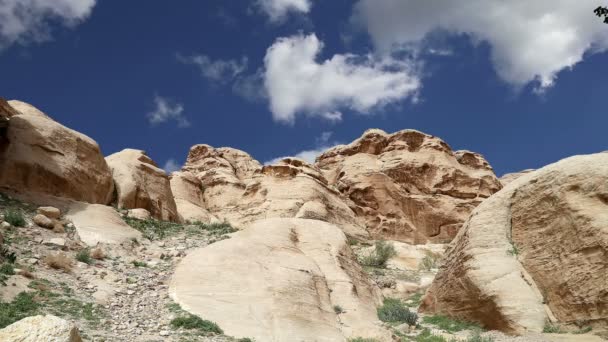 Montanhas de Petra, Jordânia, Oriente Médio . — Vídeo de Stock