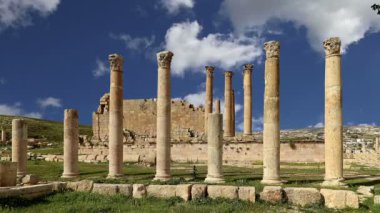 başkenti ve en büyük jerash governorate, Ürdün jerash (Antik gerasa), Ürdün şehirde roman ruins 