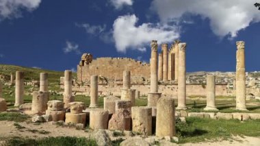 başkenti ve en büyük jerash governorate, Ürdün jerash (Antik gerasa), Ürdün şehirde roman ruins