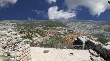 Ayyubid kale Ajloun içinde Kuzey Jordan, Orta Doğu 12 yüzyılda inşa edilmiş  