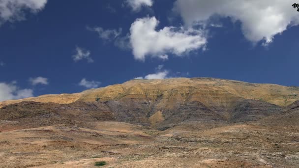 Paisaje de montaña del desierto, Jordania, Oriente Medio — Vídeos de Stock