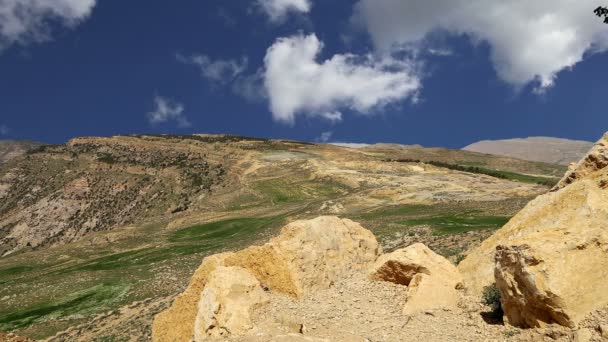 Pustynia górskiego krajobrazu, Jordan, Bliski Wschód — Wideo stockowe