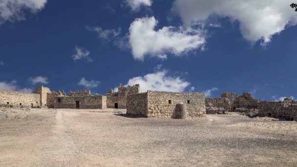 Ruínas do Castelo de Azraq, no centro-leste da Jordânia, a 100 km a leste de Amã, Jordânia — Vídeo de Stock