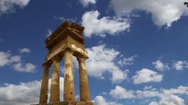 Antik Yunan tapınağı dioscuri (v-VI yüzyıl m.ö.), vadi, tapınaklar, agrigento, Sicilya. alan 1997 yılında unesco miras site listesinde dahil edildi 