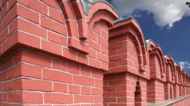 Rusya Moskova kremlin çevreleyen kremlin duvarı 