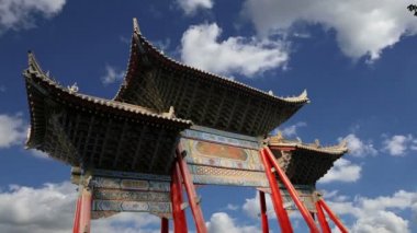 Giriş bir Budist tapınağı - xian (sian, xi'an), shaanxi Eyaleti, Çin 