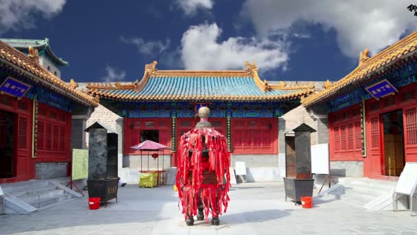 Traditionele boeddhistische tempel, beijing, china — Stockvideo