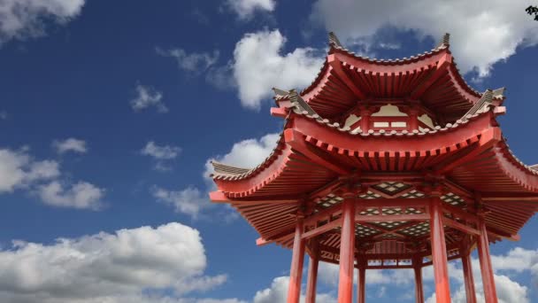 Sur le territoire Pagode de l'Oie sauvage géante ou Big Wild Goose Pagoda, est une pagode bouddhiste située dans le sud de Xian (Sian, Xi'an), province du Shaanxi, Chine — Video