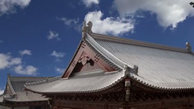 süslemeleri bölge dev Vahşi kaz Pagodası üzerinde çatı, bir Budist pagoda bulunan Güney xian (sian, xi'an), shaanxi Eyaleti, Çin olduğunu 