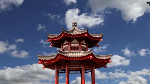 No território Giant Wild Goose Pagoda ou Big Wild Goose Pagoda, é um pagode budista localizado no sul de Xian (Sian, Xi 'an), província de Shaanxi, China — Vídeo de Stock