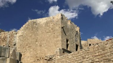 Lindos Akropol'de Rhodos antik Arkeolojik Sit, Yunanistan  