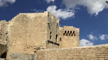 Lindos Akropol'de Rhodos antik Arkeolojik Sit, Yunanistan  