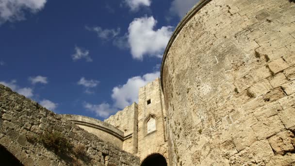 Remparts médiévaux de Rhodes, Grèce (laps de temps ) — Video