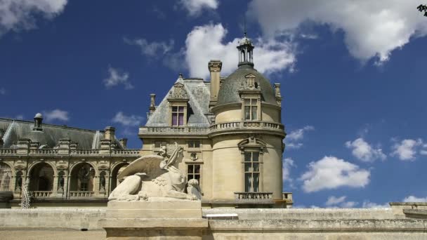 Chateau de Chantilly (Замок Шантийи), Уаза, Пикарди, Франция — стоковое видео