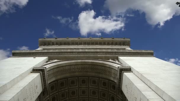 Arc de Triomphe, Paris, Frankrike, Centraleuropa — Stockvideo