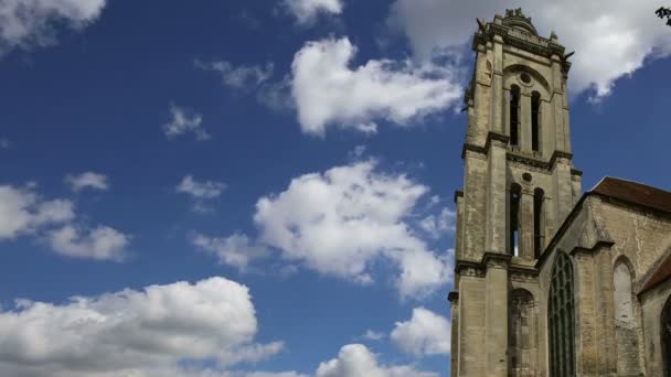 Kathedraal (notre dame) senlis, oise, Picardie, Frankrijk — Stockvideo