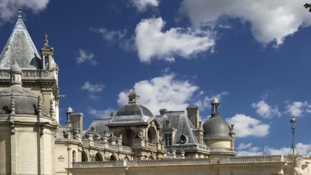 Chateau de chantilly (chantilly Kalesi), oise, picardie, Fransa — Stok video