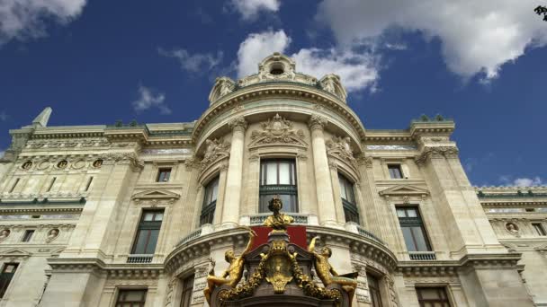 Opera Garnier στο Παρίσι (την ημέρα), Γαλλία — Αρχείο Βίντεο