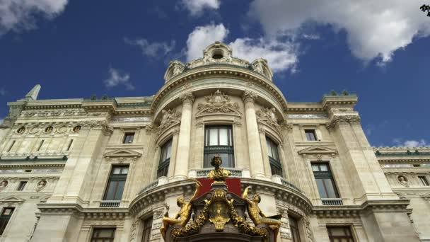 Opera Garnier em Paris (durante o dia), França — Vídeo de Stock