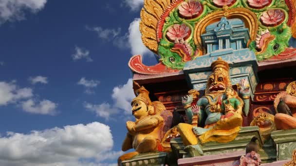 Traditioneller hinduistischer Tempel, Südindien, Kerala — Stockvideo