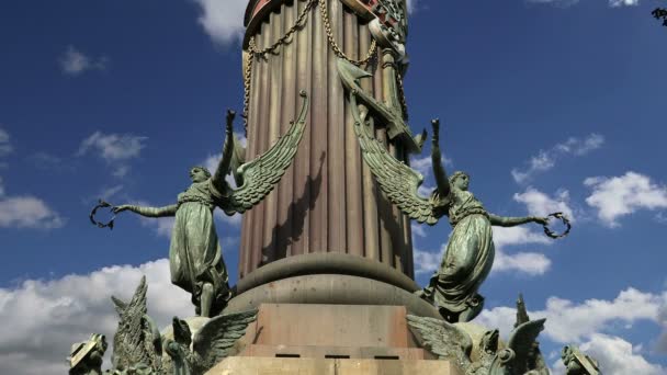 Chistopher Columbus monument in Barcelona, Spain — Stock Video