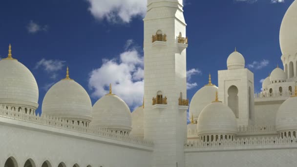 Mosquée blanche Abu Dhabi Sheikh Zayed aux EAU — Video