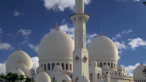 Abu dhabi sheikh zayed weiße Moschee in uae — Stockvideo