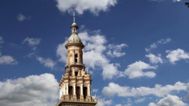 Buildings on the Famous Plaza de Espana (was the venue for the Latin American Exhibition of 1929 )  - Spanish Square in Seville, Andalusia, Spain  