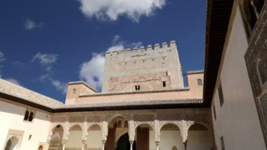 Alhambra palace - Ortaçağ Mağribi Kalesi granada, Endülüs, İspanya 