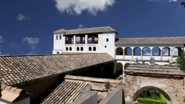 Alhambra palace - Ortaçağ Mağribi Kalesi granada, Endülüs, İspanya 