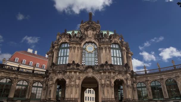 Zwinger Palace (Der Dresdner Zwinger) в Дрездене, Германия — стоковое видео