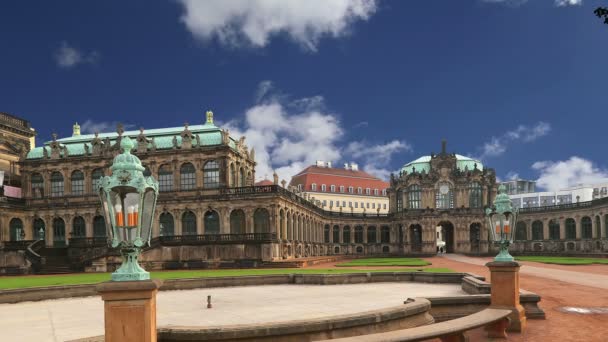 Palacio Zwinger (Der Dresdner Zwinger) en Dresde, Alemania — Vídeo de stock