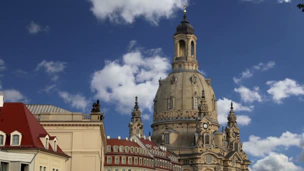 Δρέσδη Frauenkirche (κυριολεκτικά Εκκλησία της Παναγίας) είναι μια Λουθηρανική εκκλησία στη Δρέσδη, Γερμανία — Αρχείο Βίντεο