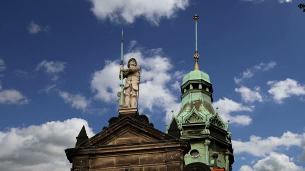 L'edificio nel centro storico di Dresda (monumenti), Germania — Video Stock