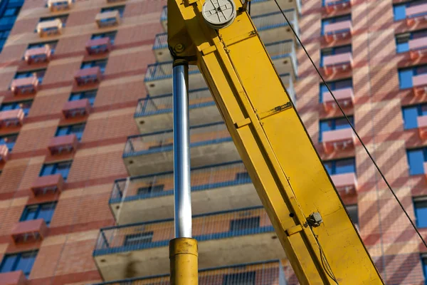 Part Construction Machine Excavator Crane Multi Storey Building Construction New — Stock Photo, Image