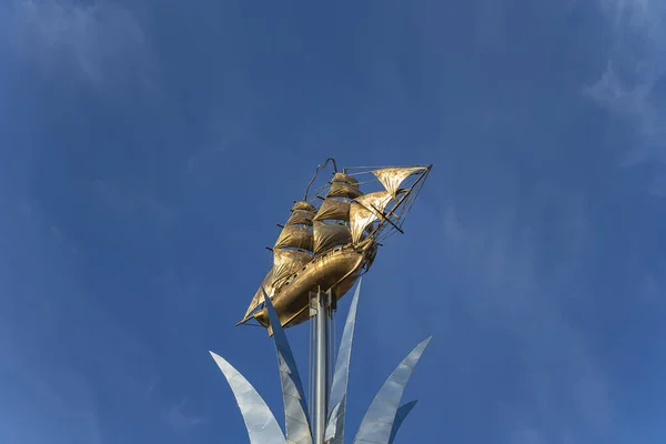 Moscow Russia October 2020 Monument Black Sea Sailors Written Russian — Stock Photo, Image