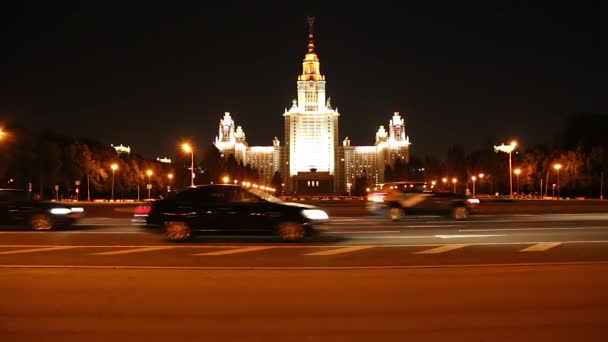 Moscow Russia Οκτωβριοσ 2020 Lomonosov Μόσχα State University Sparrow Hills — Αρχείο Βίντεο