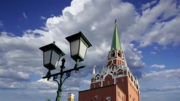 Moscú Kremlin Contra Las Nubes Movimiento Rusia — Vídeos de Stock