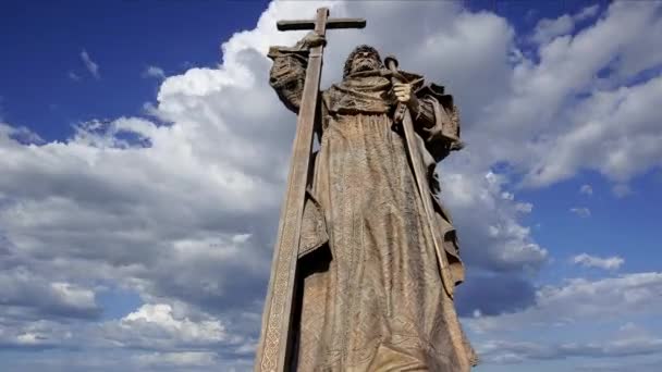 Moscow Russia July 2020 Monumen Pangeran Suci Vladimir Agung Borovitskaya — Stok Video