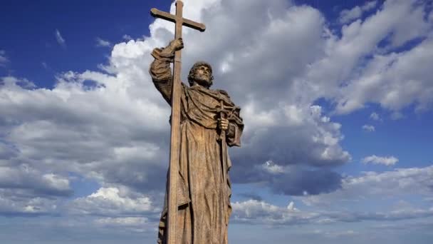 Moscou Russie Juillet 2020 Monument Saint Prince Vladimir Grand Sur — Video