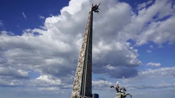 Moscow Ryssland Juli 2020 Krigsminnesmärke Victory Park Poklonnaya Hill Mot — Stockvideo