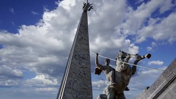 Moscow Rússia Julho 2020 Monumento São Jorge Matando Dragão Colina — Vídeo de Stock