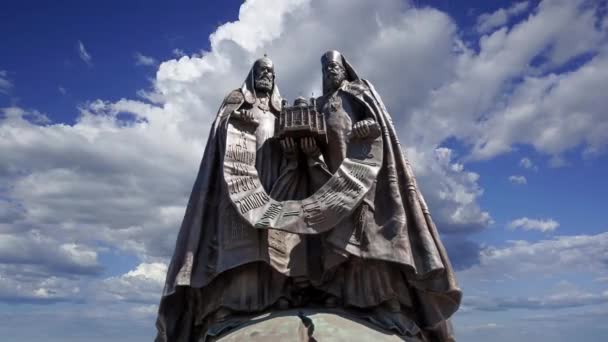 Moscow Rússia Julho 2020 Monumentos Complexo Escultórico Patriarcas Moscou Toda — Vídeo de Stock