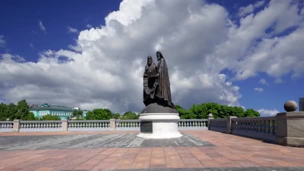 Moscú Rusia Julio 2020 Monumentos Del Complejo Escultórico Patriarcas Moscú — Vídeo de stock