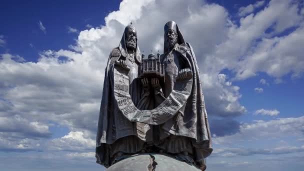 Moscow Russie Juli 2020 Monumenten Van Het Sculpturale Complex Patriarchen — Stockvideo