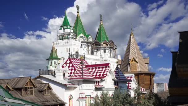 Kremlin Izmaylovo Moving Clouds Moscow Russia Unique Center Culture Entertainment — Vídeo de stock