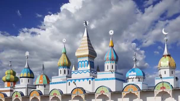 Kremlin Izmaylovo Moving Clouds Moscow Russia Unique Center Culture Entertainment — Stock Video